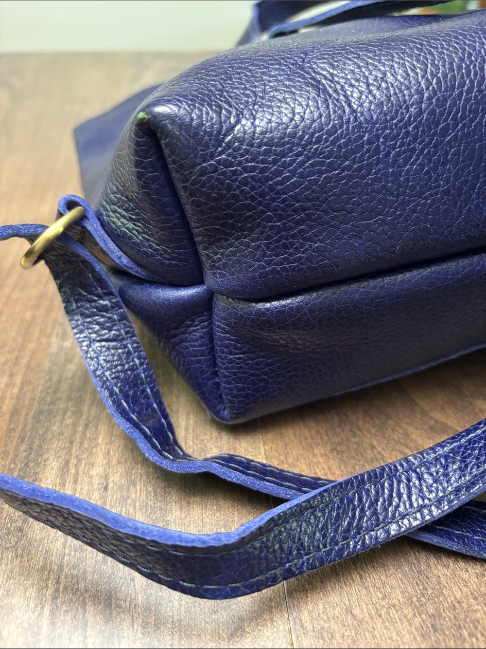 Portland Leather small tote backpack in Colbalt. New - Picture 3 of 6
